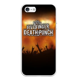 Чехол для iPhone 5/5S матовый с принтом Five Finger Death Punch , Силикон | Область печати: задняя сторона чехла, без боковых панелей | band | five finger death punch | metal | music | rock | атрибутика | группа | метал | музыка | рок