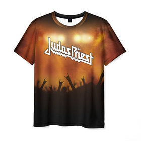 Мужская футболка 3D с принтом Judas Priest , 100% полиэфир | прямой крой, круглый вырез горловины, длина до линии бедер | band | judas priest | metal | music | rock | атрибутика | метал | музыка | рок