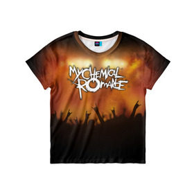 Детская футболка 3D с принтом My Chemical Romance , 100% гипоаллергенный полиэфир | прямой крой, круглый вырез горловины, длина до линии бедер, чуть спущенное плечо, ткань немного тянется | 