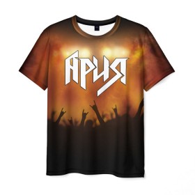 Мужская футболка 3D с принтом ария , 100% полиэфир | прямой крой, круглый вырез горловины, длина до линии бедер | aria | band | metal | music | rock | ария | атрибутика | группа | метал | музыка | рок