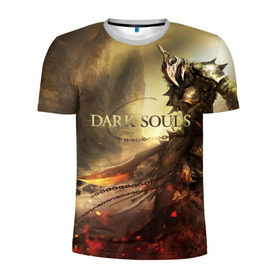Мужская футболка 3D спортивная с принтом Dark Souls , 100% полиэстер с улучшенными характеристиками | приталенный силуэт, круглая горловина, широкие плечи, сужается к линии бедра | dark souls | praise the sun | you died | дарк соулс | темные души