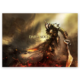 Поздравительная открытка с принтом Dark Souls , 100% бумага | плотность бумаги 280 г/м2, матовая, на обратной стороне линовка и место для марки
 | dark souls | praise the sun | you died | дарк соулс | темные души
