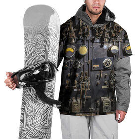 Накидка на куртку 3D с принтом Механизм , 100% полиэстер |  | Тематика изображения на принте: давление | дым | механизм | механика | панк | пар | рычаг | стим | стимпанк | тумблер