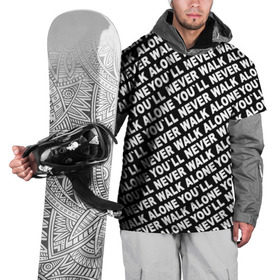 Накидка на куртку 3D с принтом YNWA ЧБ , 100% полиэстер |  | Тематика изображения на принте: liverpool | you ll never walk alone | апл | ливерпуль | футбол