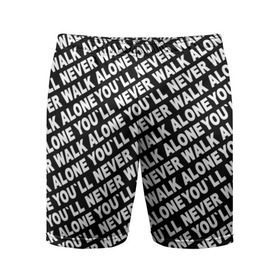 Мужские шорты 3D спортивные с принтом YNWA ЧБ ,  |  | liverpool | you ll never walk alone | апл | ливерпуль | футбол