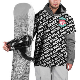 Накидка на куртку 3D с принтом YNWA с логотипом , 100% полиэстер |  | Тематика изображения на принте: liverpool | you ll never walk alone | апл | ливерпуль | футбол