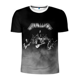 Мужская футболка 3D спортивная с принтом Группа Metallica , 100% полиэстер с улучшенными характеристиками | приталенный силуэт, круглая горловина, широкие плечи, сужается к линии бедра | metallica | группа | джеймс хэтфилд | кирк хэмметт | ларс ульрих | метал | металика | металлика | миталика | музыка | роберт трухильо | рок | трэш | трэшметал | хард | хардрок | хеви | хевиметал