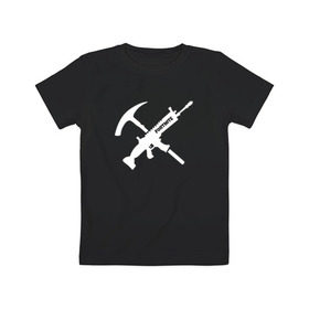 Детская футболка хлопок с принтом Fortnite , 100% хлопок | круглый вырез горловины, полуприлегающий силуэт, длина до линии бедер | battle royale | fortnite | батл роял | фортнайт