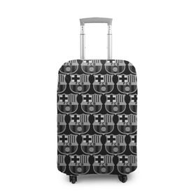 Чехол для чемодана 3D с принтом Barcelona Black&White , 86% полиэфир, 14% спандекс | двустороннее нанесение принта, прорези для ручек и колес | barcelona | football | logo | spain | sport | арт | барселона | испания | лига | лого | спорт | текстура | фк | футбол | футбольный клуб | эмблема