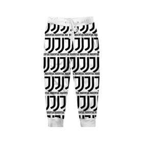 Детские брюки 3D с принтом Juventus , 100% полиэстер | манжеты по низу, эластичный пояс регулируется шнурком, по бокам два кармана без застежек, внутренняя часть кармана из мелкой сетки | 