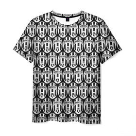 Мужская футболка 3D с принтом Juventus Black&White , 100% полиэфир | прямой крой, круглый вырез горловины, длина до линии бедер | 