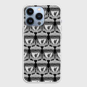 Чехол для iPhone 13 Pro с принтом Liverpool BlackWhite ,  |  | england | football | liverpool fc | logo | sport | англия | арт | ливерпуль | лига | лого | спорт | текстура | фк | футбол | футбольный клуб | эмблема