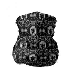 Бандана-труба 3D с принтом Manchester United Black&White , 100% полиэстер, ткань с особыми свойствами — Activecool | плотность 150‒180 г/м2; хорошо тянется, но сохраняет форму | 