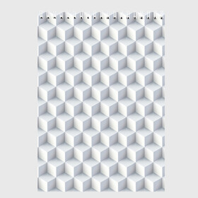 Скетчбук с принтом 3D Кубы , 100% бумага
 | 48 листов, плотность листов — 100 г/м2, плотность картонной обложки — 250 г/м2. Листы скреплены сверху удобной пружинной спиралью | Тематика изображения на принте: 3д | иллюзия | куб | кубы | паттерн | текстура | узор