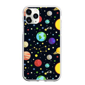 Чехол для iPhone 11 Pro матовый с принтом Солнечная система , Силикон |  | большая медведица | венера | звезда | звезды | земля | космос | марс | меркурий | паттерн | сатурн | созвездия | солнце | уран | юпитер