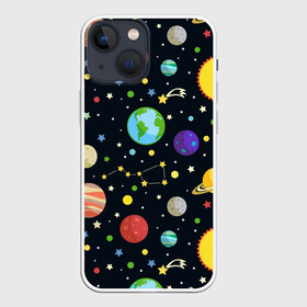 Чехол для iPhone 13 mini с принтом Солнечная система ,  |  | большая медведица | венера | звезда | звезды | земля | космос | марс | меркурий | паттерн | сатурн | созвездия | солнце | уран | юпитер
