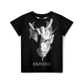 Детская футболка 3D с принтом Eminem , 100% гипоаллергенный полиэфир | прямой крой, круглый вырез горловины, длина до линии бедер, чуть спущенное плечо, ткань немного тянется | actor | american rapper | composer | eminem | music | rap | record producer | актёр | американский | искусство | композитор | музыка | музыкальный продюсер | поп арт | рэп | рэпер