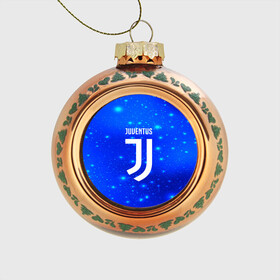 Стеклянный ёлочный шар с принтом Juventus space collection , Стекло | Диаметр: 80 мм | football | soccer | ювентус