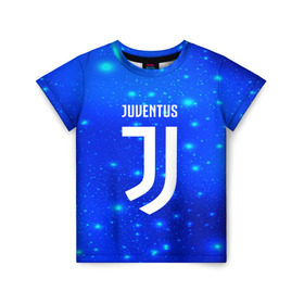 Детская футболка 3D с принтом Juventus space collection , 100% гипоаллергенный полиэфир | прямой крой, круглый вырез горловины, длина до линии бедер, чуть спущенное плечо, ткань немного тянется | Тематика изображения на принте: football | soccer | ювентус