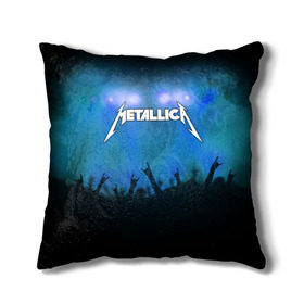 Подушка 3D с принтом Metallica , наволочка – 100% полиэстер, наполнитель – холлофайбер (легкий наполнитель, не вызывает аллергию). | состоит из подушки и наволочки. Наволочка на молнии, легко снимается для стирки | band | metal | metallica | music | rock | атрибутика | группа | метал | музыка | рок