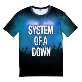 Мужская футболка 3D с принтом System of a Down , 100% полиэфир | прямой крой, круглый вырез горловины, длина до линии бедер | band | metal | music | rock | system of a down | атрибутика | группа | метал | музыка | рок