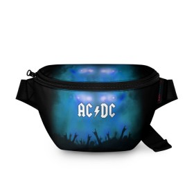 Поясная сумка 3D с принтом AC/DC , 100% полиэстер | плотная ткань, ремень с регулируемой длиной, внутри несколько карманов для мелочей, основное отделение и карман с обратной стороны сумки застегиваются на молнию | ac dc | band | metal | music | rock | атрибутика | группа | метал | музыка | рок