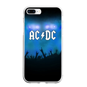 Чехол для iPhone 7Plus/8 Plus матовый с принтом AC DC , Силикон | Область печати: задняя сторона чехла, без боковых панелей | Тематика изображения на принте: ac dc | band | metal | music | rock | атрибутика | группа | метал | музыка | рок