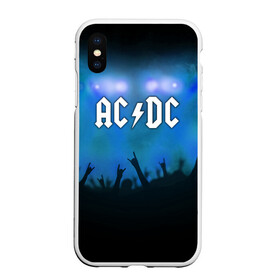 Чехол для iPhone XS Max матовый с принтом AC DC , Силикон | Область печати: задняя сторона чехла, без боковых панелей | Тематика изображения на принте: ac dc | band | metal | music | rock | атрибутика | группа | метал | музыка | рок