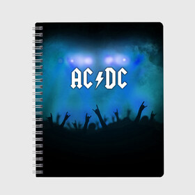 Тетрадь с принтом AC DC , 100% бумага | 48 листов, плотность листов — 60 г/м2, плотность картонной обложки — 250 г/м2. Листы скреплены сбоку удобной пружинной спиралью. Уголки страниц и обложки скругленные. Цвет линий — светло-серый
 | ac dc | band | metal | music | rock | атрибутика | группа | метал | музыка | рок