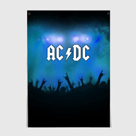 Постер с принтом AC/DC , 100% бумага
 | бумага, плотность 150 мг. Матовая, но за счет высокого коэффициента гладкости имеет небольшой блеск и дает на свету блики, но в отличии от глянцевой бумаги не покрыта лаком | ac dc | band | metal | music | rock | атрибутика | группа | метал | музыка | рок