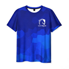 Мужская футболка 3D с принтом Team Liquid Cybersport , 100% полиэфир | прямой крой, круглый вырез горловины, длина до линии бедер | awp | counter strike | game | skin | team liquid | игры | кибер спорт | скин