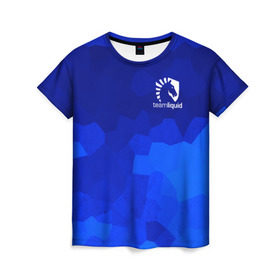 Женская футболка 3D с принтом Team Liquid Cybersport , 100% полиэфир ( синтетическое хлопкоподобное полотно) | прямой крой, круглый вырез горловины, длина до линии бедер | awp | counter strike | game | skin | team liquid | игры | кибер спорт | скин