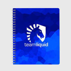 Тетрадь с принтом Team Liquid , 100% бумага | 48 листов, плотность листов — 60 г/м2, плотность картонной обложки — 250 г/м2. Листы скреплены сбоку удобной пружинной спиралью. Уголки страниц и обложки скругленные. Цвет линий — светло-серый
 | awp | counter strike | cs go | cybersport | game | skin | team liquid | авп | игры | киберспорт | скин