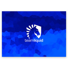 Поздравительная открытка с принтом Team Liquid , 100% бумага | плотность бумаги 280 г/м2, матовая, на обратной стороне линовка и место для марки
 | awp | counter strike | cs go | cybersport | game | skin | team liquid | авп | игры | киберспорт | скин