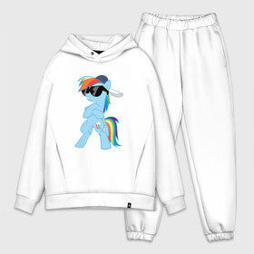 Мужской костюм хлопок OVERSIZE с принтом Крутая пони ,  |  | my little pony | swag | арт | игра | крутая | лошадь | май литл пони | мультфильм | прикольные