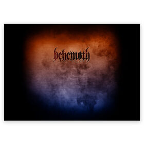Поздравительная открытка с принтом Behemoth , 100% бумага | плотность бумаги 280 г/м2, матовая, на обратной стороне линовка и место для марки
 | Тематика изображения на принте: band | behemoth | metal | music | rock | атрибутика | группа | метал | музыка | рок