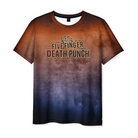 Мужская футболка 3D с принтом Five Finger Death Punch , 100% полиэфир | прямой крой, круглый вырез горловины, длина до линии бедер | band | five finger death punch | metal | music | rock | атрибутика | группа | метал | музыка | рок