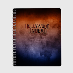 Тетрадь с принтом Hollywood Undead , 100% бумага | 48 листов, плотность листов — 60 г/м2, плотность картонной обложки — 250 г/м2. Листы скреплены сбоку удобной пружинной спиралью. Уголки страниц и обложки скругленные. Цвет линий — светло-серый
 | band | hollywood undead | metal | music | rock | атрибутика | группа | метал | музыка | рок