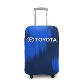 Чехол для чемодана 3D с принтом Toyota , 86% полиэфир, 14% спандекс | двустороннее нанесение принта, прорези для ручек и колес | 