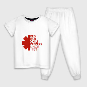 Детская пижама хлопок с принтом Red Hot Chili Peppers , 100% хлопок |  брюки и футболка прямого кроя, без карманов, на брюках мягкая резинка на поясе и по низу штанин
 | red hot chili peppers | rhcp | альтернативный | группа | джош клингхоффер | красные острые перцы чили | метал | ред хот чили пеперс | рок | рхчп | рэп | фанк | фли | чад смит | энтони кидис