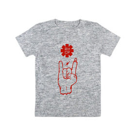 Детская футболка хлопок с принтом Коза Red Hot Chili Peppers , 100% хлопок | круглый вырез горловины, полуприлегающий силуэт, длина до линии бедер | Тематика изображения на принте: red hot chili peppers | rhcp | перцы | ред хот чили пепперс | рхчп | рэд