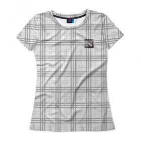 Женская футболка 3D с принтом Dota 2 - Grey logo 2018 , 100% полиэфир ( синтетическое хлопкоподобное полотно) | прямой крой, круглый вырез горловины, длина до линии бедер | Тематика изображения на принте: 0x000000123 | championships | dota | dota2 | international | дота