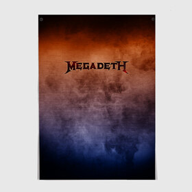 Постер с принтом Megadeth , 100% бумага
 | бумага, плотность 150 мг. Матовая, но за счет высокого коэффициента гладкости имеет небольшой блеск и дает на свету блики, но в отличии от глянцевой бумаги не покрыта лаком | band | megadeth | metal | music | rock | атрибутика | группа | метал | музыка | рок