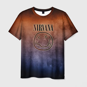 Мужская футболка 3D с принтом Nirvana , 100% полиэфир | прямой крой, круглый вырез горловины, длина до линии бедер | band | metal | music | nirvana | rock | атрибутика | группа | метал | музыка | рок