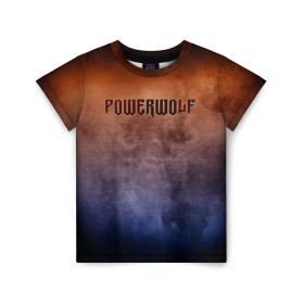 Детская футболка 3D с принтом Powerwolf , 100% гипоаллергенный полиэфир | прямой крой, круглый вырез горловины, длина до линии бедер, чуть спущенное плечо, ткань немного тянется | band | metal | music | powerwolf | rock | атрибутика | группа | метал | музыка | рок