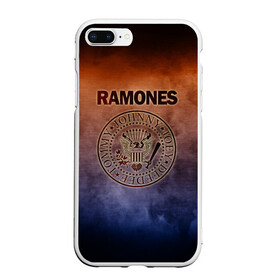 Чехол для iPhone 7Plus/8 Plus матовый с принтом Ramones , Силикон | Область печати: задняя сторона чехла, без боковых панелей | Тематика изображения на принте: band | metal | music | ramones | rock | атрибутика | группа | метал | музыка | рок