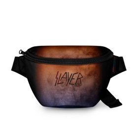 Поясная сумка 3D с принтом Slayer , 100% полиэстер | плотная ткань, ремень с регулируемой длиной, внутри несколько карманов для мелочей, основное отделение и карман с обратной стороны сумки застегиваются на молнию | band | metal | music | rock | slayer | атрибутика | группа | метал | музыка | рок