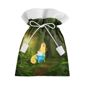 Подарочный 3D мешок с принтом Adventure Time , 100% полиэстер | Размер: 29*39 см | Тематика изображения на принте: adventure time | время приключений