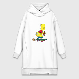 Платье-худи хлопок с принтом Bart Simpson ,  |  | skate | барт | борд | скейт