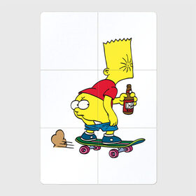 Магнитный плакат 2Х3 с принтом Bart Simpson , Полимерный материал с магнитным слоем | 6 деталей размером 9*9 см | Тематика изображения на принте: skate | барт | борд | скейт